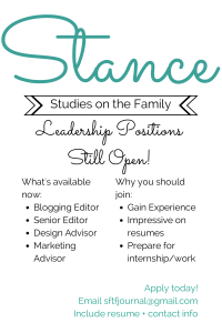 STANCE Leadership Positions Open