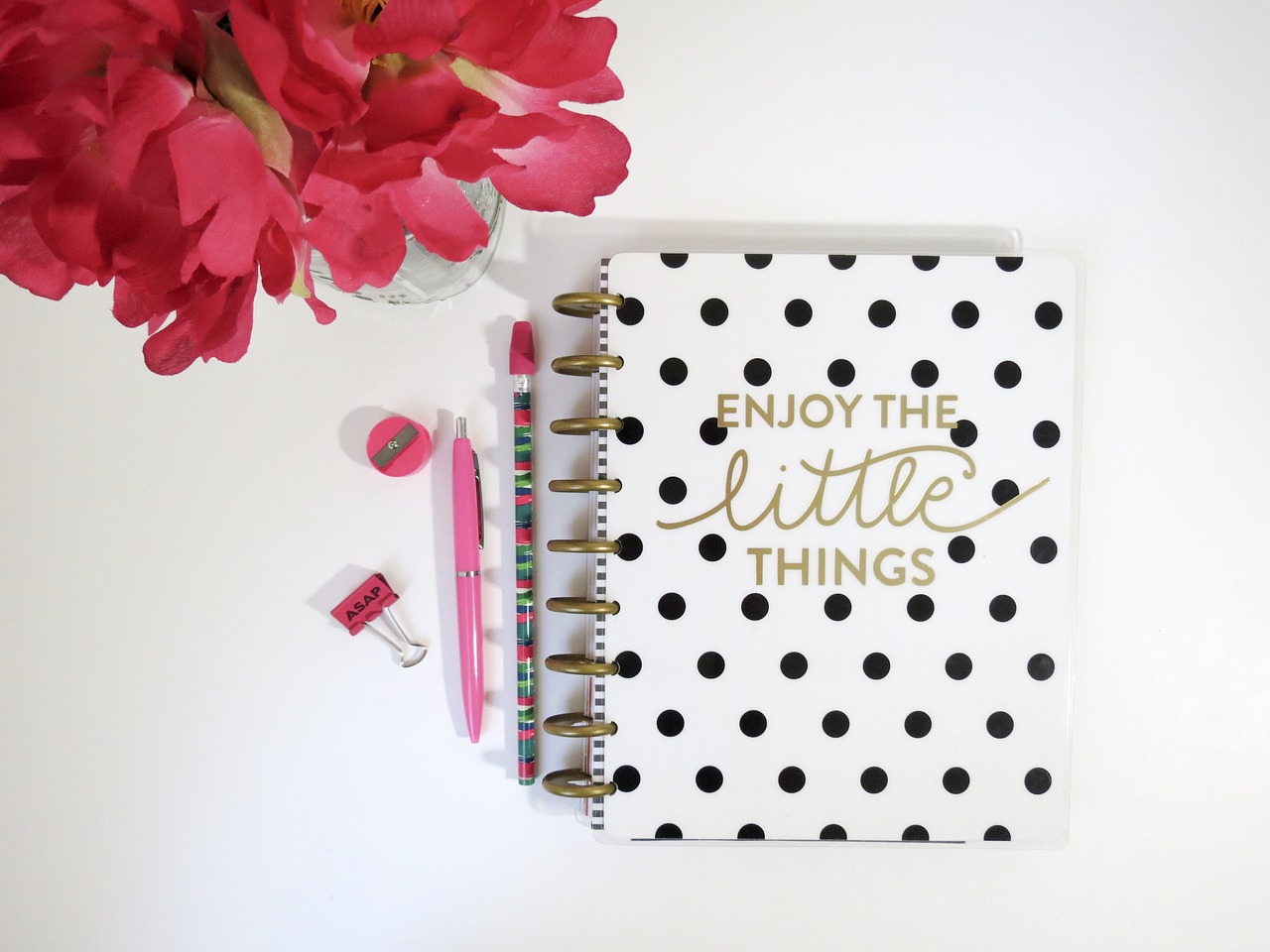 a black and white planner